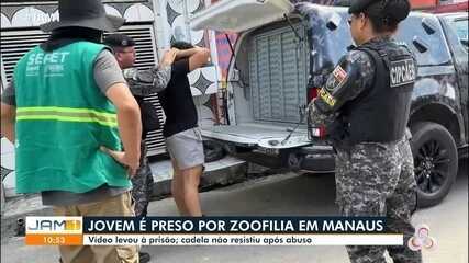 Jovem é preso acusado de zoofilia em Manaus