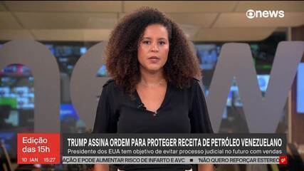 Trump assina ordem para proteger receita de petróleo venezuelano