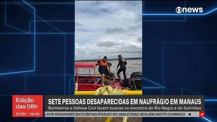 Buscas por desaparecidos em naufrágio seguem neste domingo (15) no Amazonas