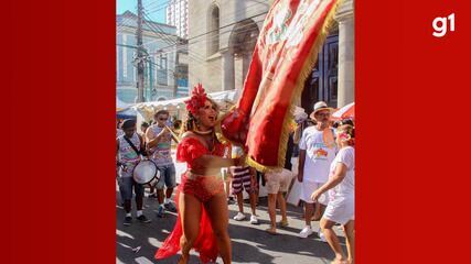 Conheça Emyle Araújo, porta-estandarte da Banda da Bica.