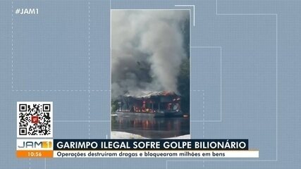 Garimpo ilegal sofre bilionário no Amazonas: operações destruíram dragas