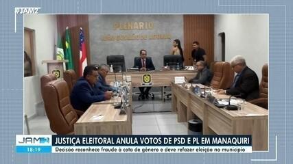 Justiça Eleitoral anula votos de vereadores do PSD e do PL em Manaquiri por fraude
