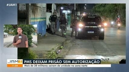 PMs deixam prisão sem autorização; mais de 20 militares saíram da unidade em Manaus