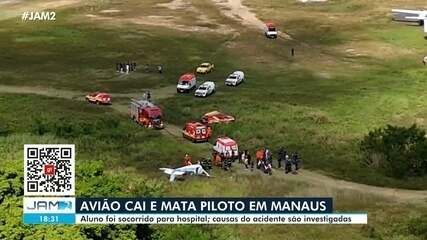 Avião monomotor cai no Aeroclube do Amazonas