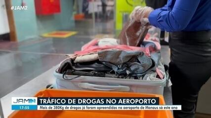 Mais de 300 quilos de drogas já foram apreendidas no aeroporto de Manaus só neste ano