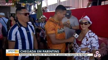 Estimativa da chegada de milhares de pessoas na véspera do Festival de Parintins