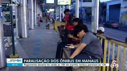 Paralisação interrompe circulação de ônibus e afeta passageiros em Manaus
