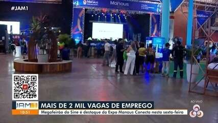 Mais de 2 mil vagas de emprego em Megafeirão do Sine é destaque no Expo Manaus Conecta