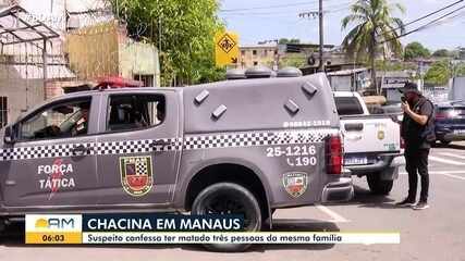 Preso confessa participação em chacina que deixou três mortos em Manaus