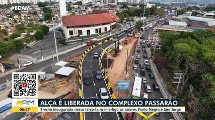 Alça é liberada no Complexo Passarão: trecho inaugurado interliga Ponta Negra e São Jorge