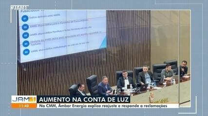 Aumento na conta de luz: na CMM, Âmbar Energia explica reajuste e responde reclamações