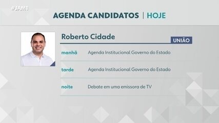 Agenda dos candidatos ao governo do AM para segunda-feira - 28 de setembro