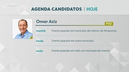 Agenda dos candidatos ao governo do AM para sexta-feira - 25 de setembro