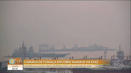 Camada de fumaça encobre Manaus há dias