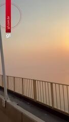 Fumaça reduz visibilidade e faz Manaus 'sumir' na Ponte Rio Negro