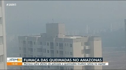 Manaus sofre efeitos da poluição do ar e queimadas mudam rotina na capital