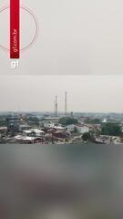 Manaus com fumaça, mesmo sob alerta de chuvas; Parintins tem ar 'péssimo'