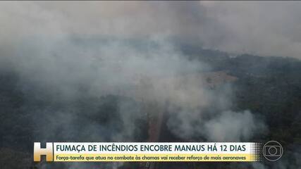 Fumaça de incêndios florestais afeta a rotina e a saúde da população da região metropolitana de Manaus